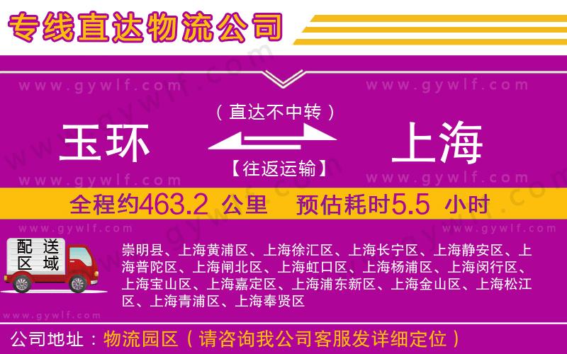 玉環(huán)到上海物流公司