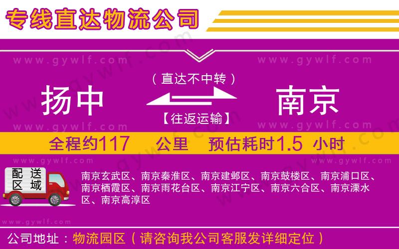揚(yáng)中到南京物流公司 揚(yáng)中到南京物流公司