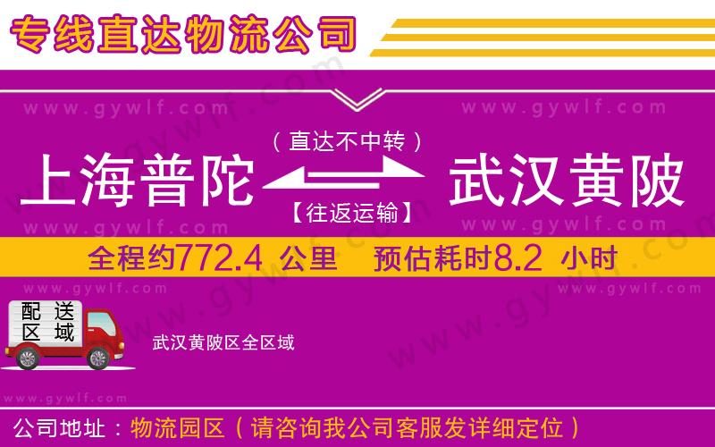 上海普陀區(qū)到武漢黃陂區(qū)物流公司