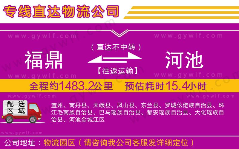 福鼎到河池物流公司