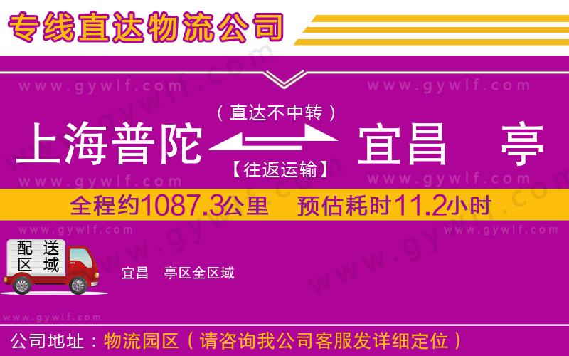 上海普陀區(qū)到宜昌猇亭區(qū)物流公司