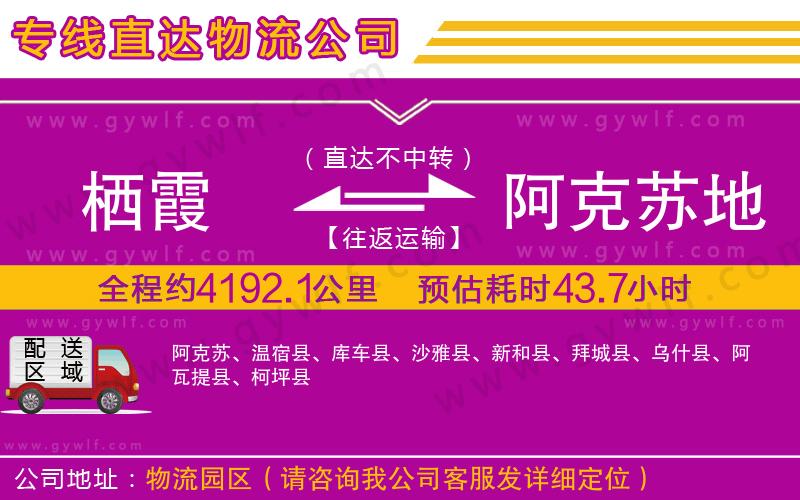 棲霞到阿克蘇地區(qū)物流公司