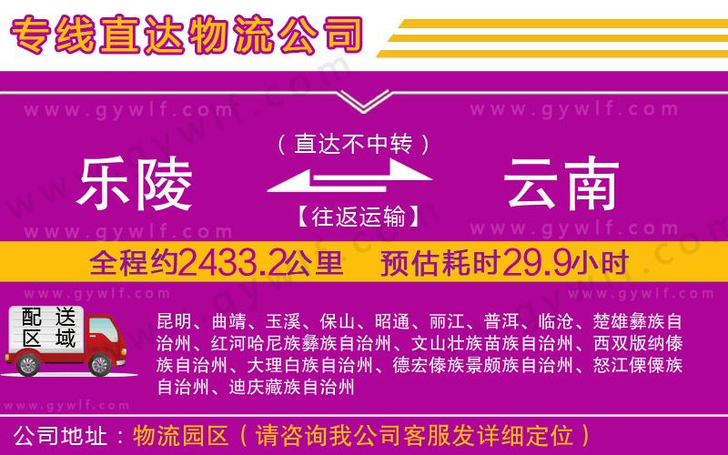 樂(lè)陵到云南物流公司
