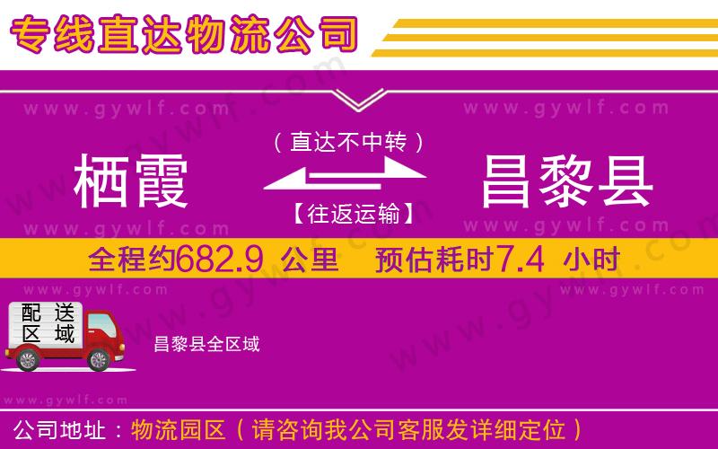 棲霞到昌黎縣物流公司