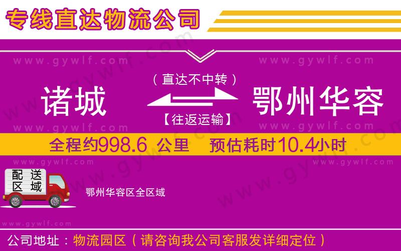 諸城到鄂州華容區(qū)物流公司