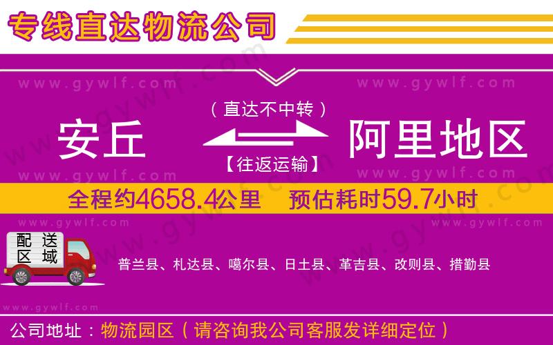 安丘到阿里地區(qū)物流公司