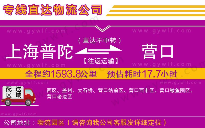 上海普陀區(qū)到營(yíng)口物流公司