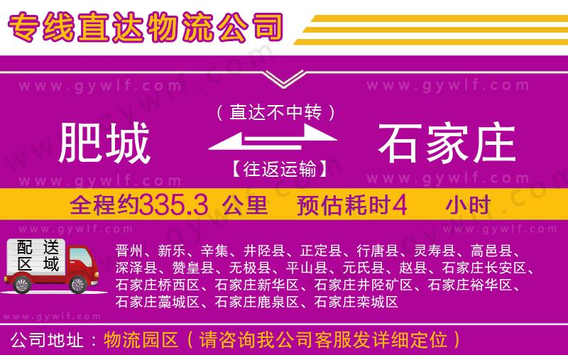 肥城到石家莊物流公司 肥城到石家莊物流公司