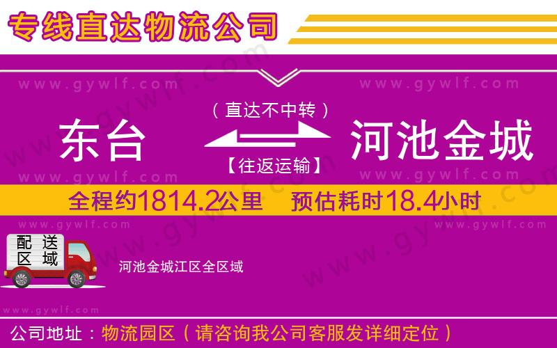東臺到河池金城江區(qū)物流公司