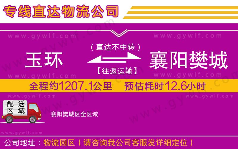 玉環(huán)到襄陽(yáng)樊城區(qū)物流公司