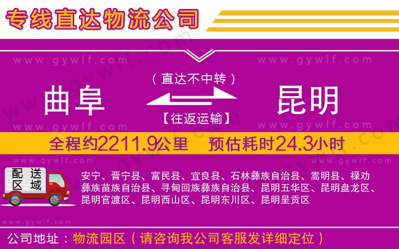 曲阜到昆明物流公司