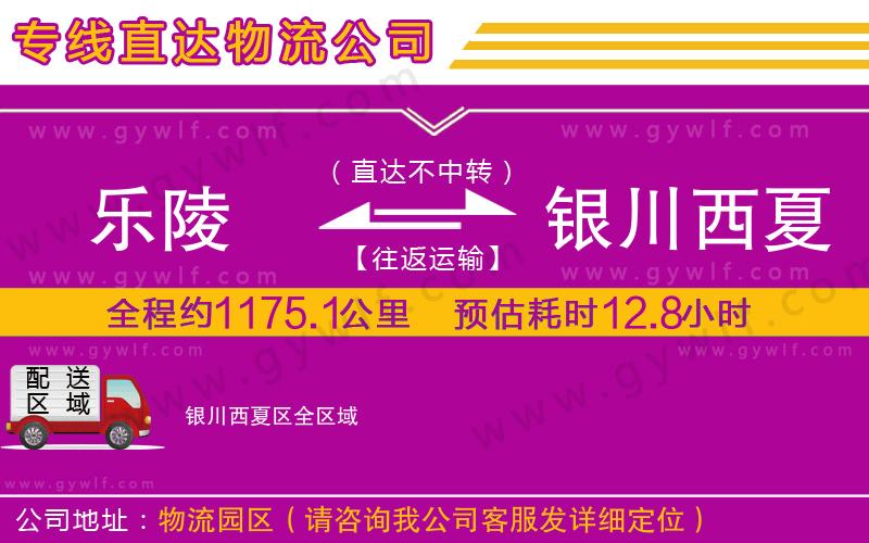 樂(lè)陵到銀川西夏區(qū)物流公司