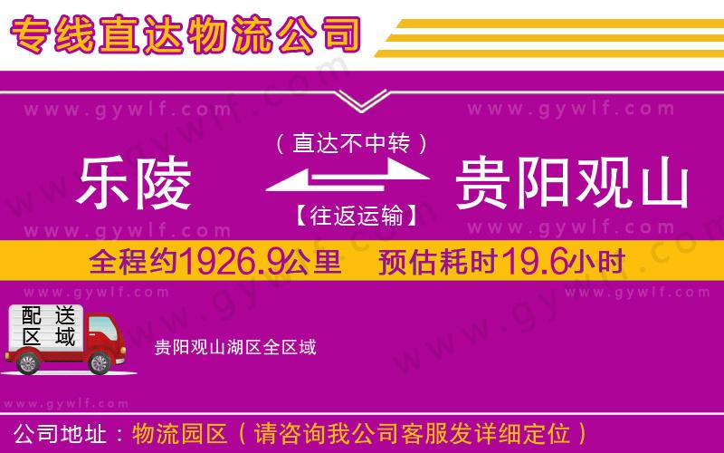 樂(lè)陵到貴陽(yáng)觀山湖區(qū)物流公司