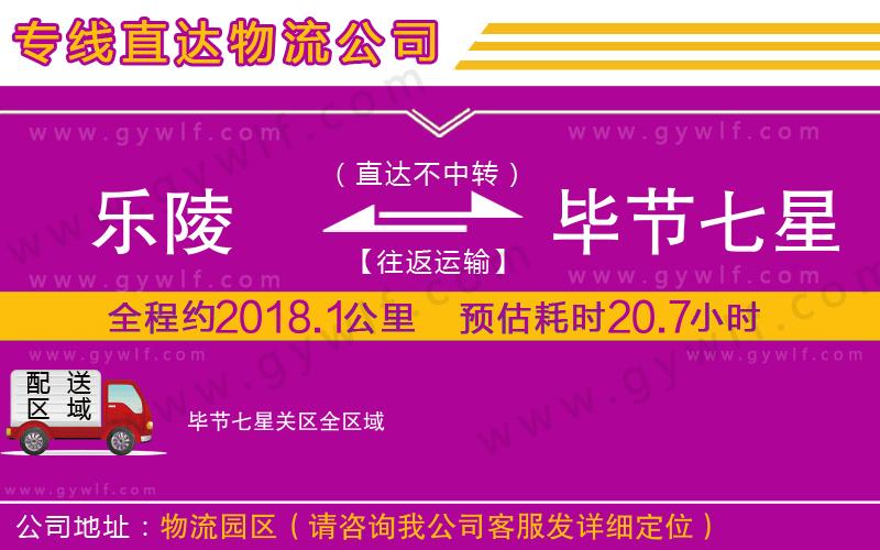 樂陵到畢節(jié)七星關(guān)區(qū)物流公司